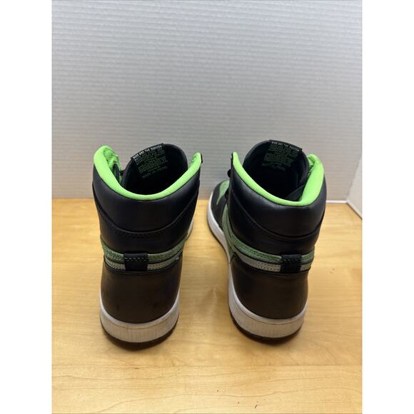 Air Jordan 1 Hi Zoom Air Zen Green CK6637-002 High Black Tomatillo Sz 10.5 - Picture 6 of 10